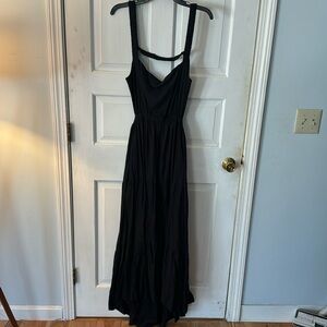 Abercrombie, black backless maxi dress